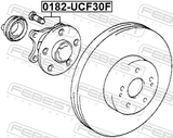 Febest 0182-UCF30F Front Wheel Hub