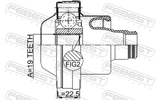 Febest 2711-S80IISHA Propshaft CV Joint 19X74