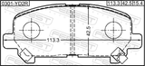 Febest 0301-YD2R Pad Kit, Disc Brake, Rear - Kit (With Anti Squeal Shim)