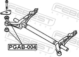 Febest PGAB-004 Rear Crossmember Bushing