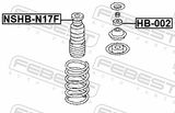Febest NSHB-N17F Front Shock Absorber Boot