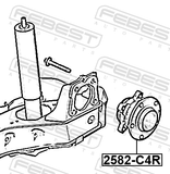 Febest 2582-C4R Rear Wheel Hub