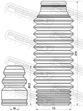 Febest KSHB-SPORIIIF-KIT Boot With Jounce Bumper Front Shock Absorber Kit