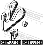Febest 0287-JJ10E Tension Pulley
