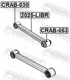 Febest CRAB-053 Rear Trailing Rod Bushing