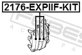 Febest 2176-EXPIIF-KIT Repair Kit, Front Caliper Piston D53.9