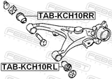 Febest TAB-KCH10RR Rear Arm Bushing