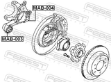 Febest MAB-003 Rear Knuckle Bushing