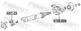 Febest AST-23 Cross Shaft Joint, Drive Shaft 29X49/77