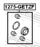 Febest 1275-GETZF Front Brake Caliper Repair Kit (Set For Two Sides)