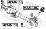 Febest MZAB-107 Steering Rack Bushing