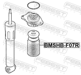 Febest BMSHB-F07R Boot With Jounce Bumper Rear Shock Absorber (Set For One Side)
