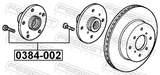 Febest 0384-002 Wheel Stud