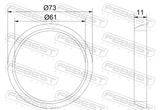 Febest 16491-003 Exhaust Pipe Seal (Ceramic Coating)