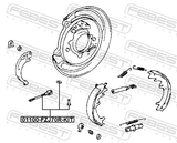 Febest 01100-FZJ70R-KIT Parking Brake Cable To Lever Spring