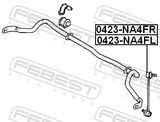 Febest 0423-NA4FL Front Left Stabilizer Link / Sway Bar Link