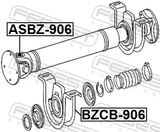 Febest BZCB-906 Drive Shaft Bearing