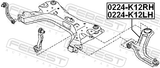 Febest 0224-K12RH Right Front Arm
