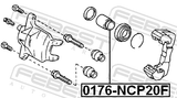 Febest 0176-NCP20F Front Caliper Piston D51.1