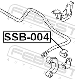 Febest SSB-004 Rear Stabilizer Bar Bush D12