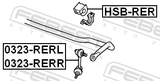 Febest HSB-RER Rear Stabilizer Bar Bush D19