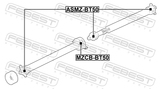 Febest MZCB-BT50 Drive Shaft Bearing