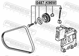 Febest 0487-K96W Pulley Tensioner Kit