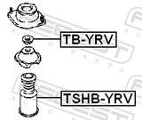 Febest TSHB-YRV Front Shock Absorber Boot