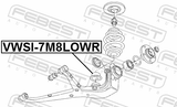 Febest VWSI-7M8LOWR Rear Spring Lower Seat