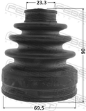 Febest 0415-CY34AT Boot Inner CV Joint Kit 69.5X90X23.3