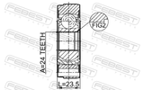 Febest 2711-XC90SHA Propshaft CV Joint 24X78