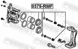 Febest 0375-RMF Front Brake Caliper Repair Kit (Set For One Side)