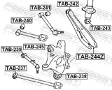 Febest TAB-245 Rear Knuckle Bushing