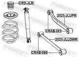 Febest CRAB-080 Rear Transverse Rod Bushing