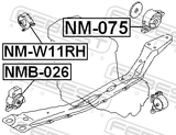 Febest NM-075 Rear Engine Mount At