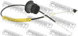 Febest 17104-Q58RF Outer Door Lock Cable