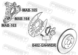 Febest MAB-164 Rear Knuckle Bushing