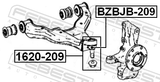 Febest BZBJB-209 Lower Control Arm Ball Joint Boot 41X50X24.2