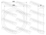 Febest 05491-001 Exhaust Pipe Seal (Ceramic Coating)