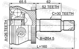 Febest 2210-SOR15A52 Outer CV Joint 26X54.6X30