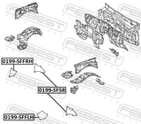 Febest 0199-SFFLH Shield Seal Fender Apron Left
