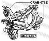 Febest CRAB-078Z Rear Knuckle Floating Bushing