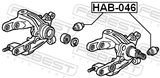 Febest HAB-046 Rear Knuckle Bushing