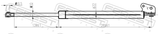 Febest 05117-002LH Tailgate Gas Strut Left
