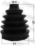 Febest 2717P-XC90F1 Boot Outer CV Joint Kit Pvc 93X127X28.5