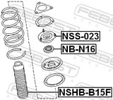 Febest NSHB-B15F Boot With Jounce Bumper Front Shock Absorber