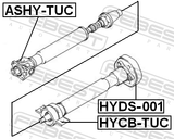 Febest ASHY-TUC Cross Shaft Joint, Drive Shaft 26.5X48/71