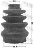 Febest 1015-T200 Boot Inner CV Joint Kit 56.3X100X23