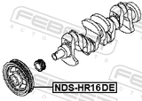 Febest NDS-HR16DE Crankshaft Pulley HR16DE