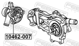 Febest 10462-007 Thermostat 103°C